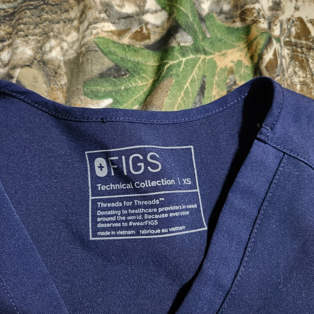 Navy blue scrub top